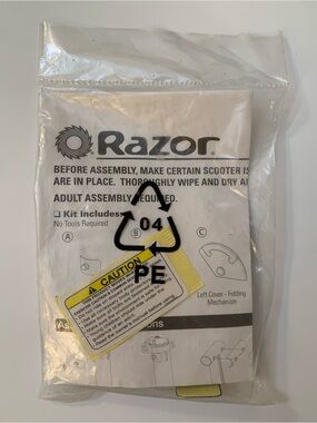 VTG Original Razor Kick Scooter Folding Mechanism Safety Cover Kit Silver NEW